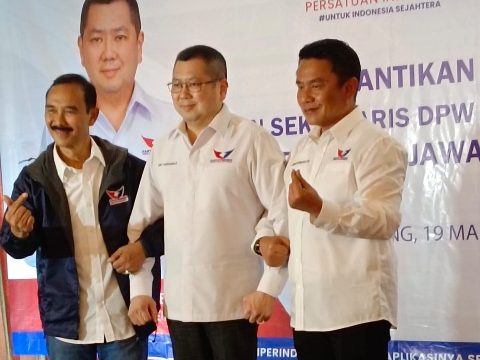 HT Lantik Brigjen TNI (Purn) Umar Sanusi S.Sos, M.Si sebagi Ketua Perindo Jabar