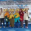PRM - PRA dan Takmir Masjid Sabilillah Perumnas Manukan kulon bersama DPD SWI Surabaya, saat gelar jalan sehat, Minggu (12/3/2023)
