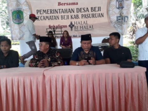 Rapat koordinasi Pemerintahan Desa Beji, kecamatan Beji kabupaten Pasuruan, Jawa timur, Minggu (15/5/2023)