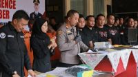 Press Conference Polres Jember berhasil mengungkap 187 kasus dan mengamankan  sebanyak 57 tersangka