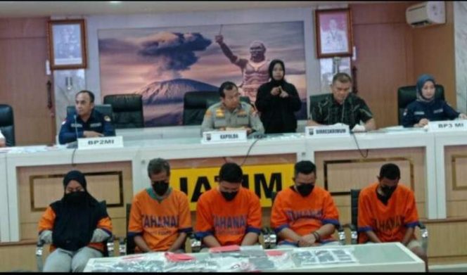 
					Lima Orang sebagai Tersangka TPPO