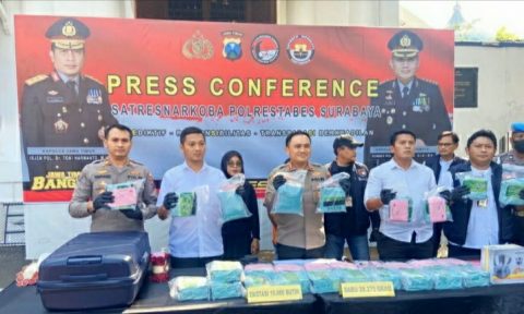 Polrestabes Surabaya Ungkap Peredaran Narkoba