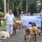 Simbolis penyerahan hewan qurban untuk warga sekitar kantor pelayanan tirta kahuripan.
