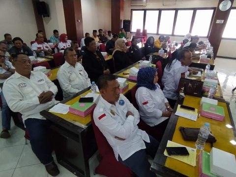 Peserta silaturahmi Ormas yang diselenggarakan Bakesbangpol Jatim, Selasa (25/7/2023).
