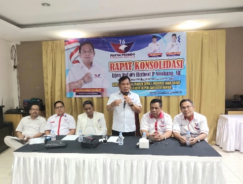 Bacaleg DPR RI dari Perindo, Herbert P Sitohang Menggelar Konsolidasi Pemenangan di Depok