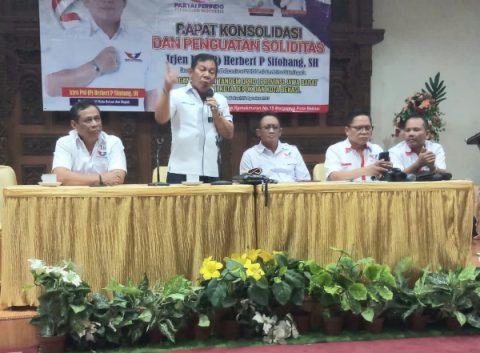 Caleg RI Herbert P Sitohang Menggelar Konsolidasi Pemenangan Perindo di Bekasi