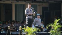 Kapolres Jember AKBP. Moh. Nurhidayat., SIK,SH,MM, saat Pimpin Apel Gelar Pasukan Oprasi Zebra Semeru 2023