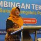 Kadis Kominfo Provinsi Jawa timur Sherlita Ratna Dewi Agustin, saat memberikan sambutan pada Bimtek Mengelola Podcast di Surabaya, Rabu (20/9/2023)