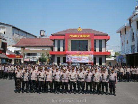 Polres Jember Kerahkan 600 Personil Gabungan untuk Pengamanan 6 Pilkades Serentak