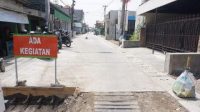 Rigid beton Tropodo 1 kecamatan Waru, Sidoarjo tahap finishing
