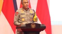 Kapolda Jatim Irjen Pol Imam Sugianto saat Rapat Koordinasi Forkopimda Provinsi Jawa Timur Kabupaten se-Jawa Timur Tahun 2023 di Grandcity Convention Hall Surabaya, Senin (11/12/2023).