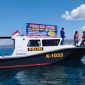 Polairud Polresta Banyuwangi saat patroli pengamanan Natal dan tahun Baru 2024 di selat Bali, Selasa (16/12/2023).