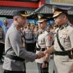 Kapolres AKBP Moh Nurhidayat,sa at pimpin serah terimah jabatan