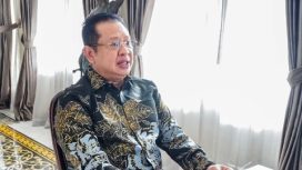 Ketua MPR RI Bamsoet saat memberikan sambutan dalam Assessment Lapangan Akreditasi Perguruan Tinggi Universitas Perwira Purbalingga (UNPERBA) Jawa Tengah secara daring dari Jakarta, Jumat (12/1/24).