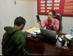 Pelaku saat dalam penyidikan tim banteng Bandialit