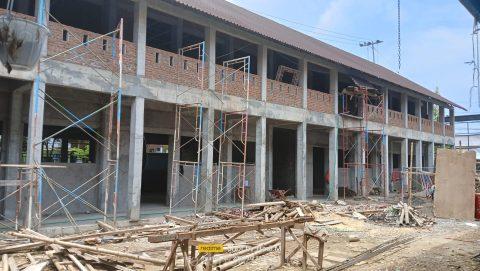 Foto: pembangunan gedung sekolah 2 lantai SDN Baturambat Pamekasan, Jawa timur.