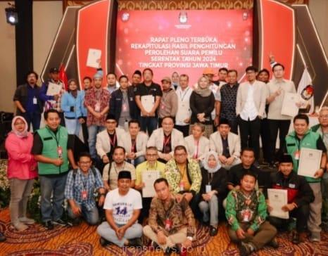 Rekapitulasi KPU Jatim, Dua Incumbent dan Pendatang Baru Lolos DPD RI