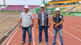 Wartawan transnews.co.id, saat konfirmasi terkait rehabilitasi dan renovasi Stadion Gelora Delta Sidoarjo, Kamis (28/3/2024)