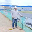 Wartawan Transnews.co.id saat memantau proses renovasi Stadion Kanjuruhan kabupaten Malang, Jawa timur. Rabu (27/3/2024)