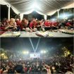 Suasana kemeriahan nobar di lapangan Balai Kota Depok