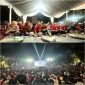 Suasana kemeriahan nobar di lapangan Balai Kota Depok