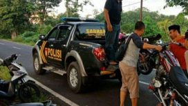 Respon cepat aduan warga.Polisi amankan 13 motor di jember diduga balap liar