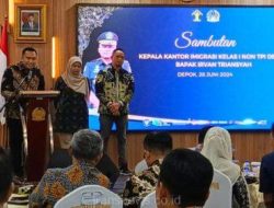 Kepala Kantor Imigrasi Irvan Triansyah saat sambutan foto IG@imigrasi_depok