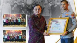 Kapolres Jember AKBP Bayu Pratama Gubumagi SH,SIK,MSI,saat terima penganugerahan kompolnas Award 2024