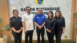 Kepala BPN Kota Depok Indra Gunawan menerima tiga mahasiswi Institut Teknologi Sumatera (Itera) Provinsi Lampung. Ketiganya telah menyelesaikan kerja praktik di Kantor Pertanahan Kota Depok, Rabu 31 Juli 2024. (Foto: BPN Kota Depok)