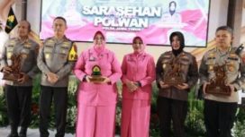 Hari Kesatuan Gerak Bhayangkari (HKGB) ke-72 tahun, Pengurus Daerah Bhayangkari Jawa Timur menggelar sarasehan di Gedung Mahameru Mapolda Jatim