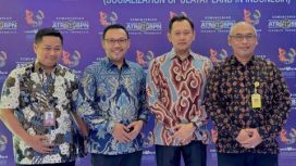 Kepala BPN Kota Depok Indra Gunawan bersama Kepala Seksi Penetapan Hak dan Pendaftaran, Dindin Saripudin saat menghadiri International Meeting on Best Practices of Ulayat Land Registration in Indonesia and ASEAN Countries yang berlangsung di Bandung, Jawa Barat, 4-7 September 2024. (Foto BPN Kota Depok)