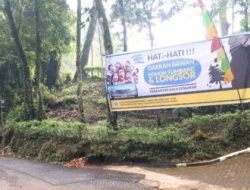 Dinas PU Bina Marga Provinsi Jatim Pasang Banner Peringatan di Ruas Jalan BTS. Kota Batu - Pacet