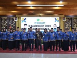 Plt. Bupati Sidoarjo Subandi Hadiri Pengukuhan Dewan Pengurus Korpri Kab. Sidoarjo Masa Bakti 2024 - 2029