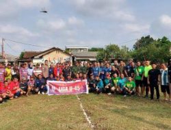 Pembukaan turnamen Sepak Bola U-45 di lapangan Perintis RW 006 Kelurahan Ratujaya, Kecamatan Cipayung. (dok.Ratujaya)
