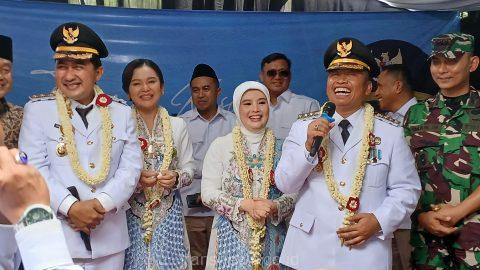 Wali Kota Depok Supian Suri bersama Wakil Wali Kota Depok Chandra Rahmansyah di kediaman Wali Kota