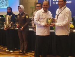 Deputi Bidang Koordinasi Komunikasi dan Informasi Kemenkopolkam, Marsekal Muda TNI Eko Dono Indarto saat Rapat Koordinasi Peningkatan IKP Jatim di Kota Malang, Rabu (18/6/2025).