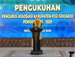 Wabup Mimik Idayana Hadiri Pengukuhan Askab PSSI Sidoarjo Masa Bhakti 2025 - 2029