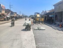 Foto Kondisi pekerjaan rigid beton pada ruas jalan Kasihan - Balung