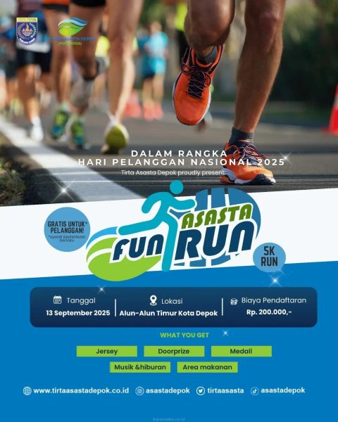 Flyer Asasta Fun Run 2025. (dok. PT Tirta Asasta Depok).