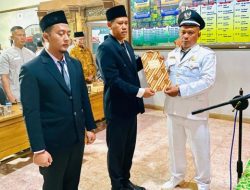 Pelantikan dan Pengambilan Sumpah Perangkat Desa Mindahan