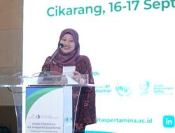 Dokumentasi: Dr. Nonni saat memberikan sambutan pada kegiatan Green Chemistry for Industrial Excellence, September 2025.