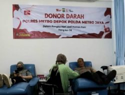 Pelaksanaan donor darah digelar Seksi Hubungan Masyarakat (Humas) Polres Metro Depok. (dok. narasumber).