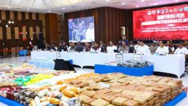 Polri melalui Bareskrim Polri dan jajaran Polda di seluruh Indonesia berhasil mencatatkan pencapaian signifikan dalam pemberantasan narkoba. (Humas Polri)