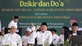 Bupati Subandi Bersama Ribuan Jamaah Gelar Mujahadah Kubro di Pendopo Delta Wibawa