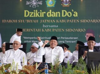 Bupati Subandi Bersama Ribuan Jamaah Gelar Mujahadah Kubro di Pendopo Delta Wibawa