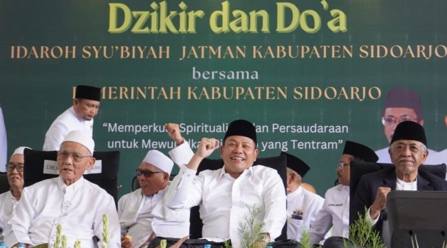 Bupati Subandi Bersama Ribuan Jamaah Gelar Mujahadah Kubro di Pendopo Delta Wibawa