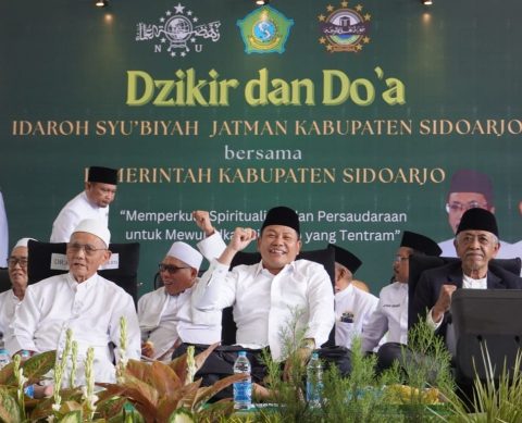 Bupati Subandi Bersama Ribuan Jamaah Gelar Mujahadah Kubro di Pendopo Delta Wibawa