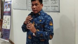 Sekda Depok, Mangnguluang Mansur pada apel Pencanangan Zona Integritas WBK dan WBBM melalui Reformasi Birokrasi yang digelar Dinas Penanaman Modal dan Pelayanan Terpadu Satu Pintu