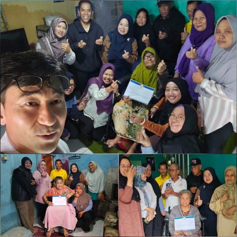 YGP Serahkan Bantuan Kursi Roda Kepada Tiga Warga Lansia di Depok