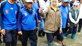Gubernur Khofifah Tinjau Lokasi Banjir di Lamongan, Pastikan Bantuan Tersalurkan